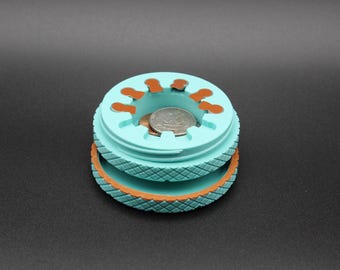 Magnetic Hearing Aid Battery Case: Custom Color Organizer for #312 Batteries