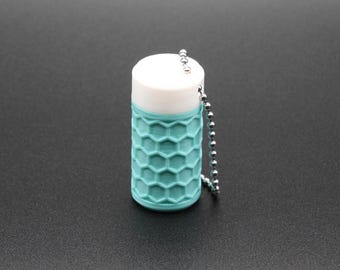 Magnetic Hearing Aid Battery Keychain: Custom Color Carrier for Size 312 Batteries