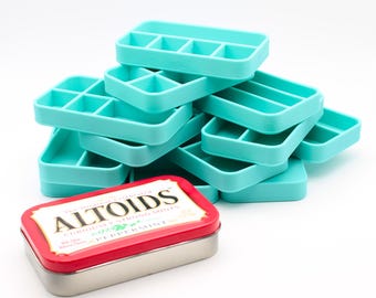 Hearing Aid Battery Tray Bundles for Altoid Tin Insert | Weekly Pill Organizer | Fishing Tackle Box | Everyday Carry | EDC