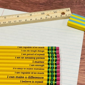 12 Laser Engraved Pencils,  Teacher Gifts,  Custom Pencils, Personalized Pencils, Motivational Pencils, Back to School, Snarky Pencils