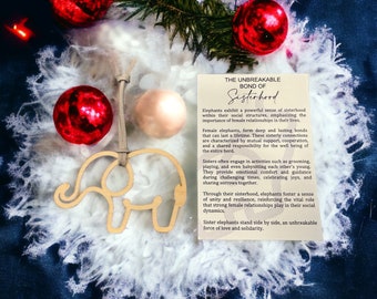 Sisterhood Elephant Ornament, Loyalty Elephant Ornament, Sisterhood Ornament,  Elephant Ornament, Friend Ornament, Friend Gift