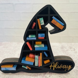 Mini Wizard Bookshelf, Mini Bookshelf, Magical Mini Bookshelf, Wizard Gift, Wizard Room Decor, Wizard Decor, Wizard Decor, 3D Bookshelf