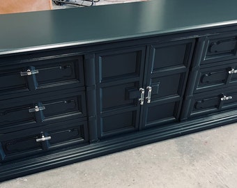 SOLD! Charcoal off Black Dresser| Console| credenza| wood| living room| bedroom| nursery Pick Your Color