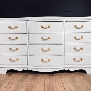 Available! Dresser Console Credenza 12 drawer dresser solid wood bedroom furniture white pink black green customizable color