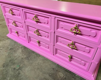 classic world pink dresser SOLD! Pink| |sample Piece| Dresser | 9 Drawer| Console|sideboard|