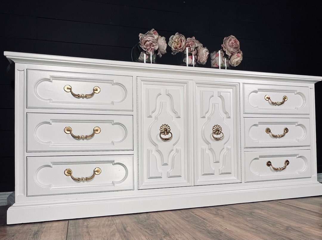 Available Dresser 9 Drawer Console Credenza Large Dresser Entryway ...