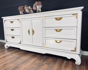 Available! Dresser Credenza tv console bedroom furniture solid wood asian style 9 drawer large dresser nursery customizable color