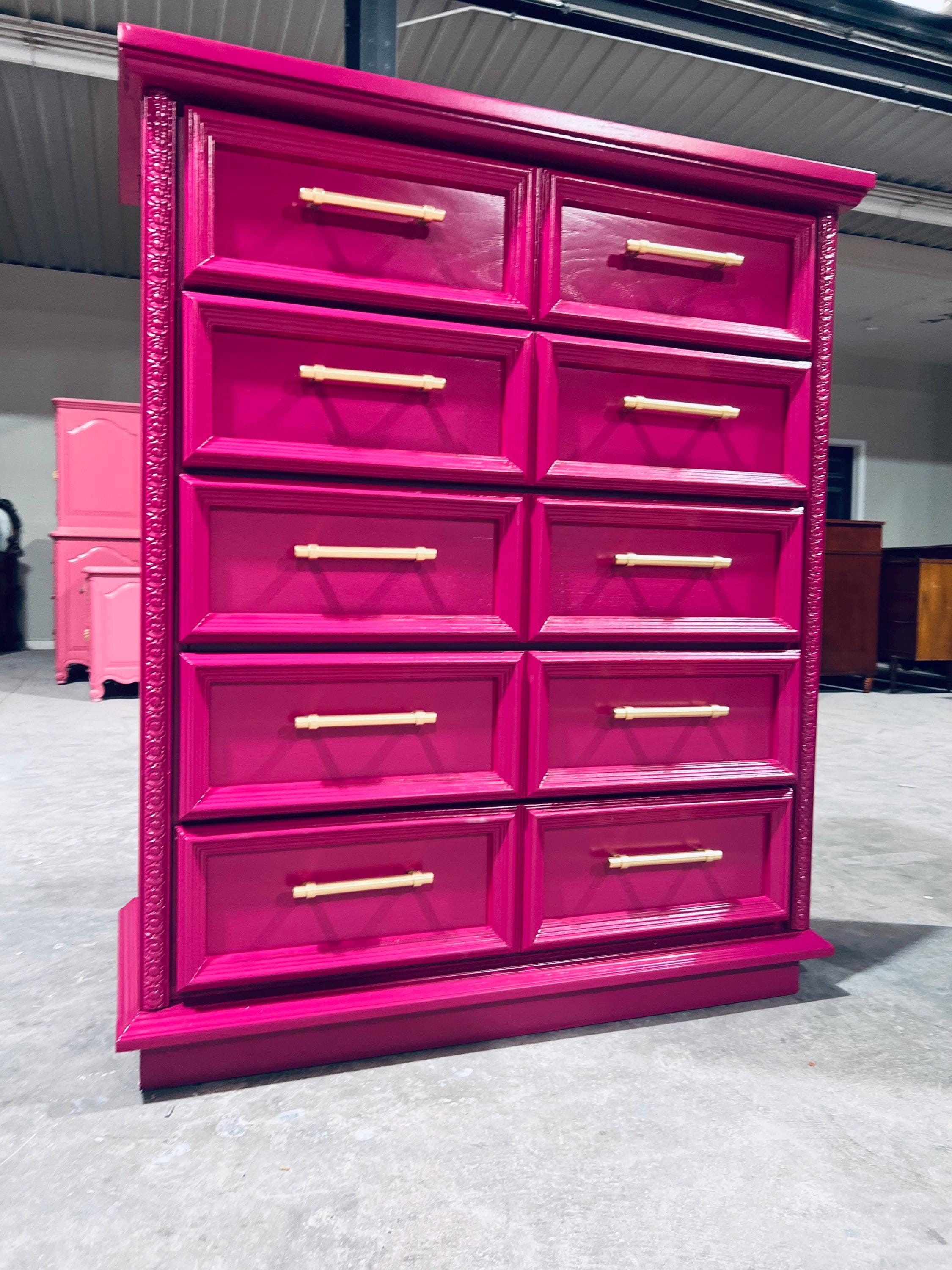 SOLD!! Soft Pink Dresser| Console| Credenza| Nursery Furniture| Girls Room  | Hardware| Customizable - Etsy