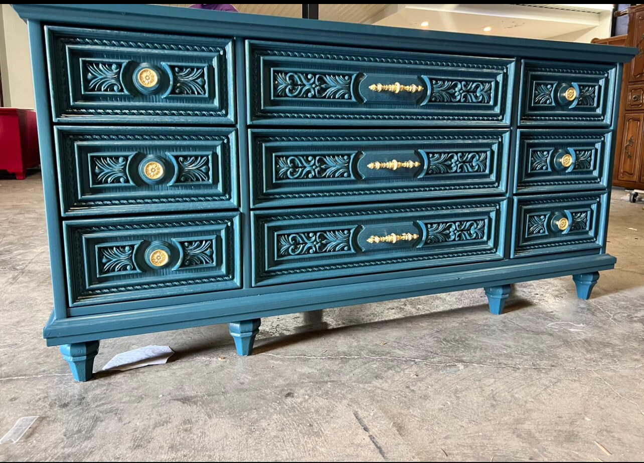 green emerald velvet dress Beside The Seaside Lowboy – THE BEAUTIFUL BED COMPANY main image 1