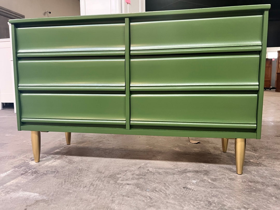 Available Mid Century Dresser Console Credenza 6 Drawer Etsy