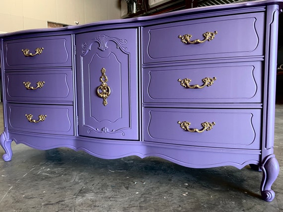 SOLD Metallic Lavender Dresser| TV Console| Credenza| Wood| Customizable -  Etsy