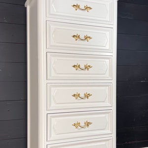 Tall white dresser 6 drawers deals