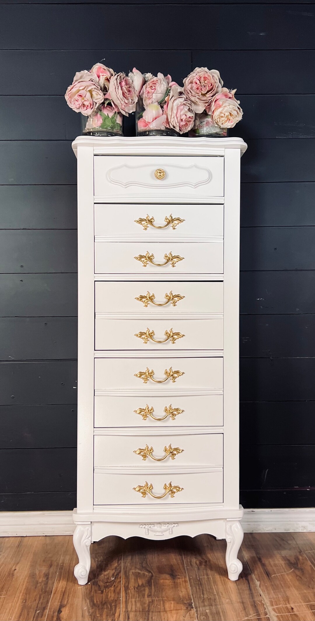 Available French Provincial Tall Dresser Lingerie Chest Double Drawers ...