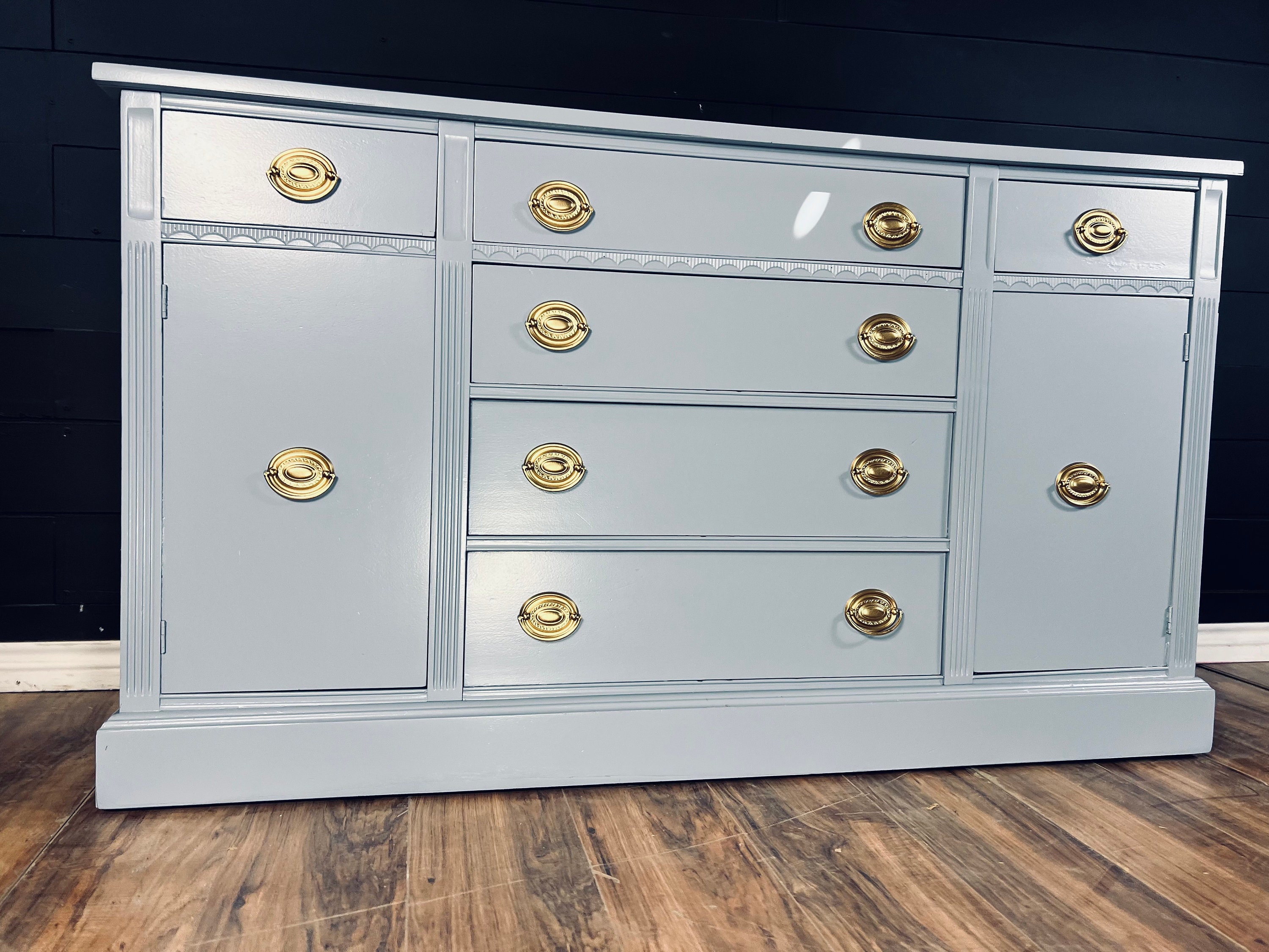 Blue gray sales sideboard