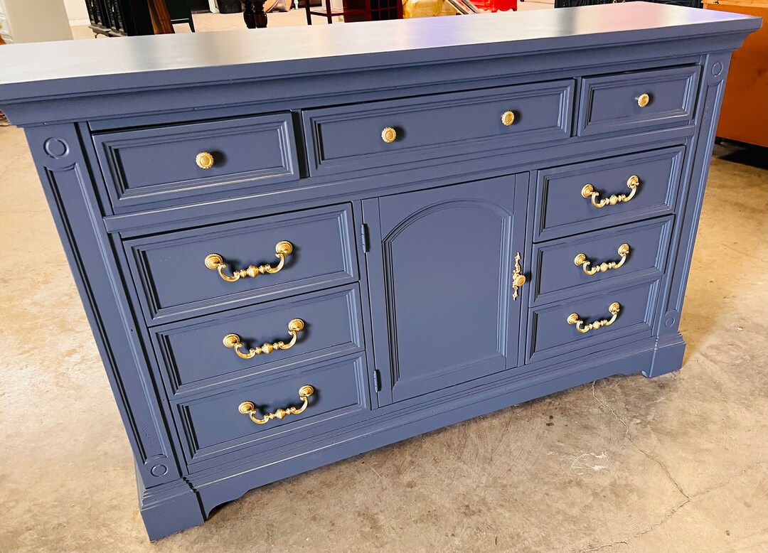 Dresser Console Credenza Navy Blue Hale Navy Storage Space