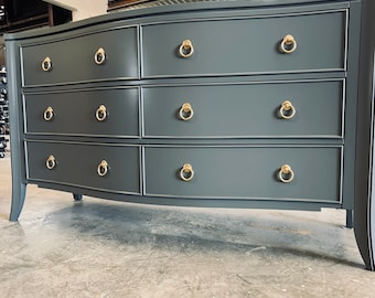 SOLD! Dresser| Charcoal Gray Dresser| Console| Real wood| credenza| Customizable
