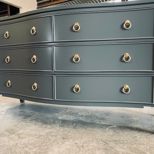 SOLD! Dresser| Charcoal Gray Dresser| Console| Real Wood| Credenza|  Customizable - Etsy
