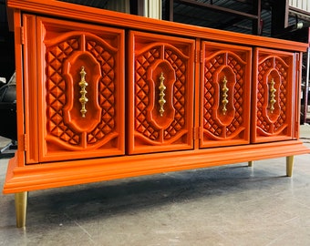 SOLD! Console| Credenza| custom| Dresser| mid century modern| wood| cabinet| pick your color