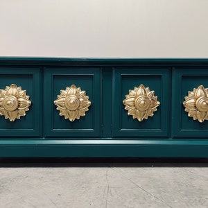 SOLD! Dresser| Console| Emerald Green| TV Credenza | Cabinet| Storage unit| Real wood| pick your color