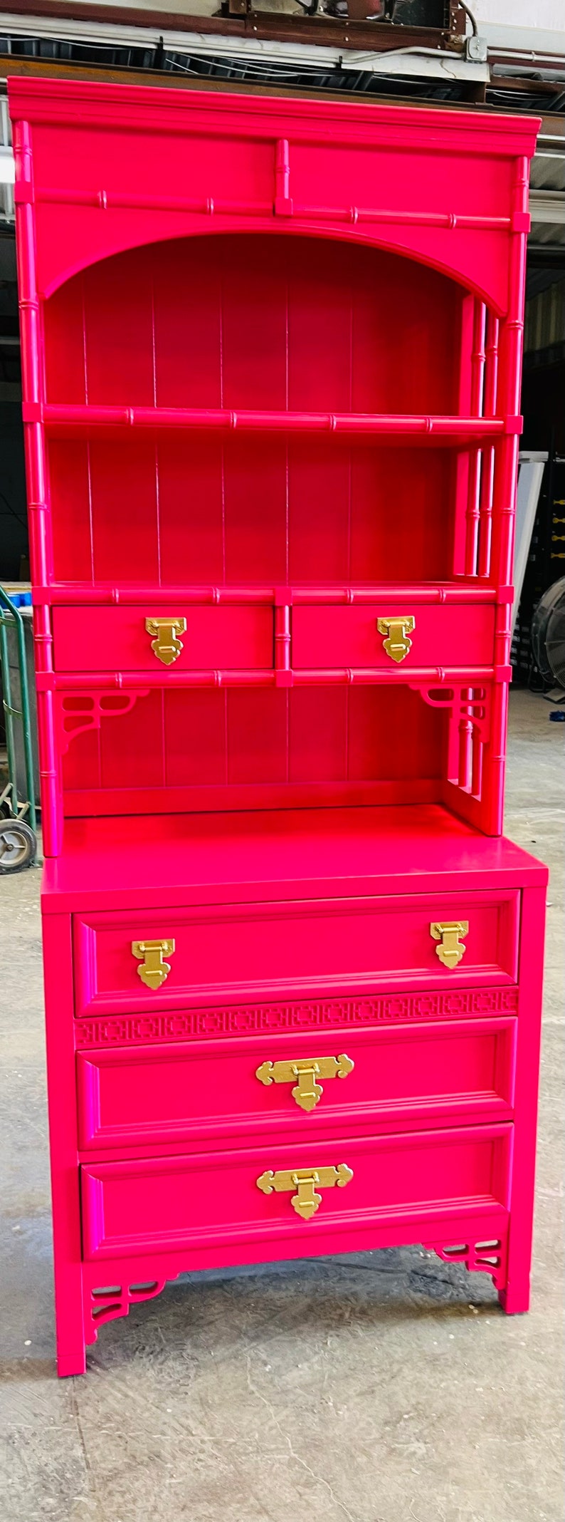 SOLD SOLD Shangri La Dresser Hot Pink Gloss Dresser Hutch Etsy