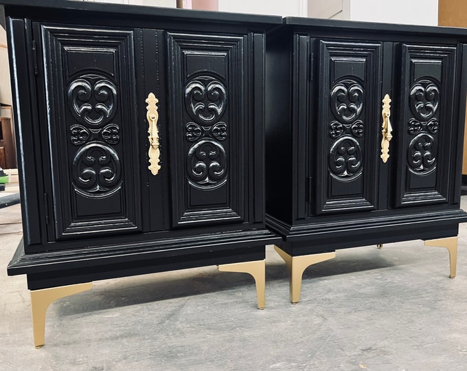 Nightstand Set Tall Nightstands Set Pair of End Tables 2 Matching