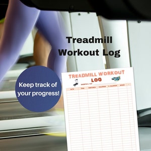 LAUFBAND WORKOUT LOG - Laufband Printable - Workout Chart - Fitness Tracker - Übung Tracker - Workout Tracker - Fortschrittsanzeige