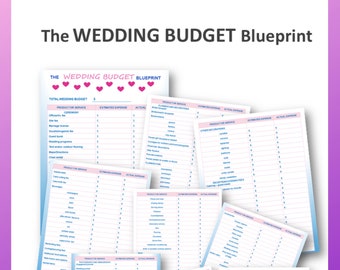 WEDDING BUDGET BLUEPRINT - Wedding Budget Checklist - Wedding Budget Planner - Wedding Expenses - Wedding Guide - Wedding Costs