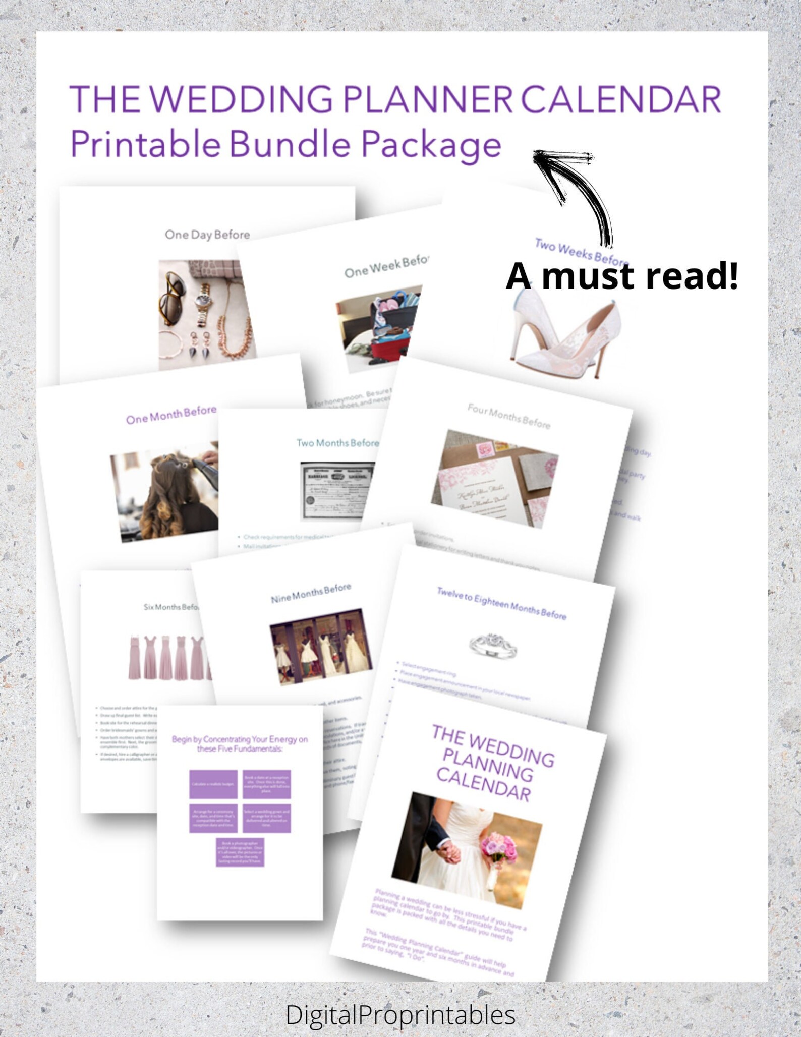 The Wedding Planner Calendar Printable Bundle Package Etsy The Wedding Planner Calendar Printable Bundle Package Etsy