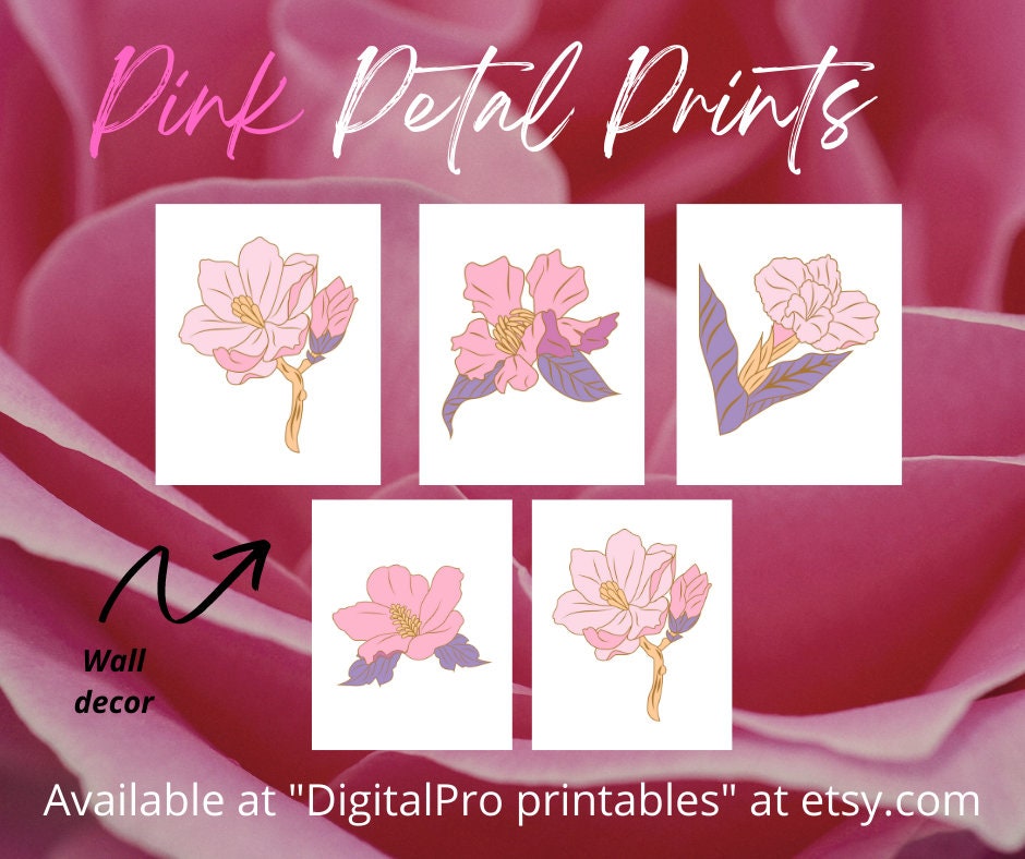FLORAL ART PRINTS Printable Floral Art Paper Prints - Etsy