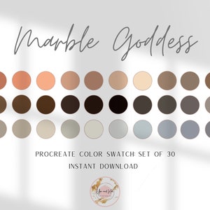 Marble Goddess Procreate Palette, Color Swatches, Color Palette, iPad Procreate, Branding Colors, Brand Color Hex Codes, Brand Color Kit