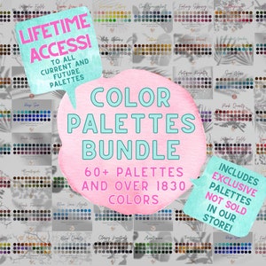 Procreate Color Palette Bundle Swatches WITH HEX CODES! for Branding Color Swatches Brand Color Palette Kit Digital Art Designs Nature