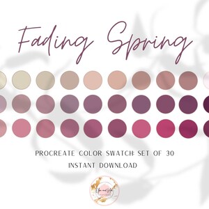 Fading Spring Procreate Palette, Color Swatches, Color Palette, iPad Procreate, Branding Colors, Brand Color Hex Codes, Brand Color Kit