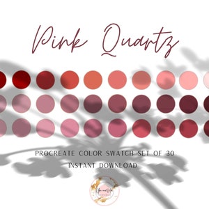 Pink Quartz Procreate Palette, Color Swatches, Color Palette, iPad Procreate, Branding Colors, Brand Color Hex Codes, Brand Color Kit