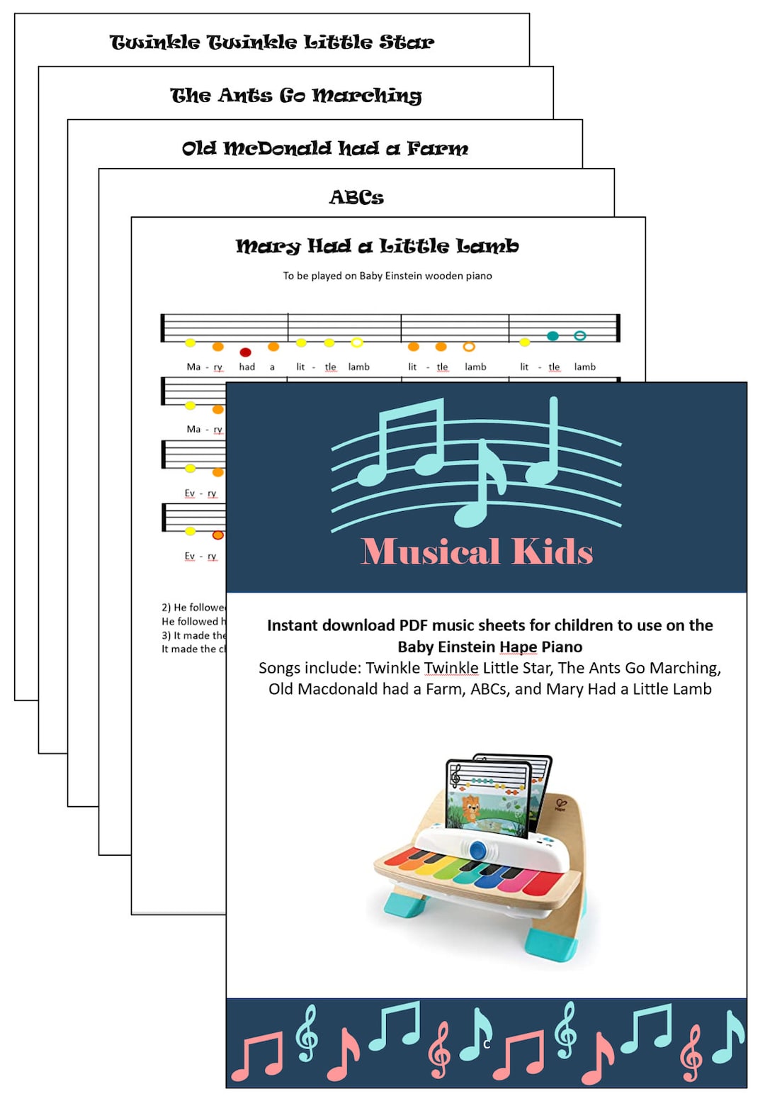 Baby Einstein Hape Piano PDF Classic Sheet Music 