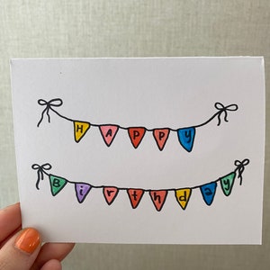 Gelukkige Verjaardag Banner Wenskaart