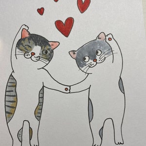 Cartolina d'auguri di San Valentino con gatti