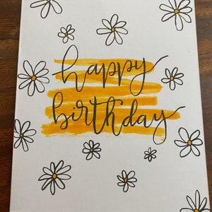 Alles Gute zum Geburtstag weiße Blumen Grußkarte