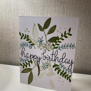 Joyeux anniversaire plante horizontale Carte de vœux