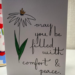 Sympathie des fleurs Carte de vœux