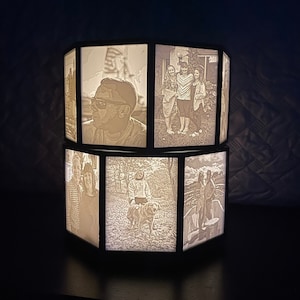 3D Printed Customizable Lithophane Light Picture Lamp Gift - Great for Holiday Birthday Anniversary Wedding & More