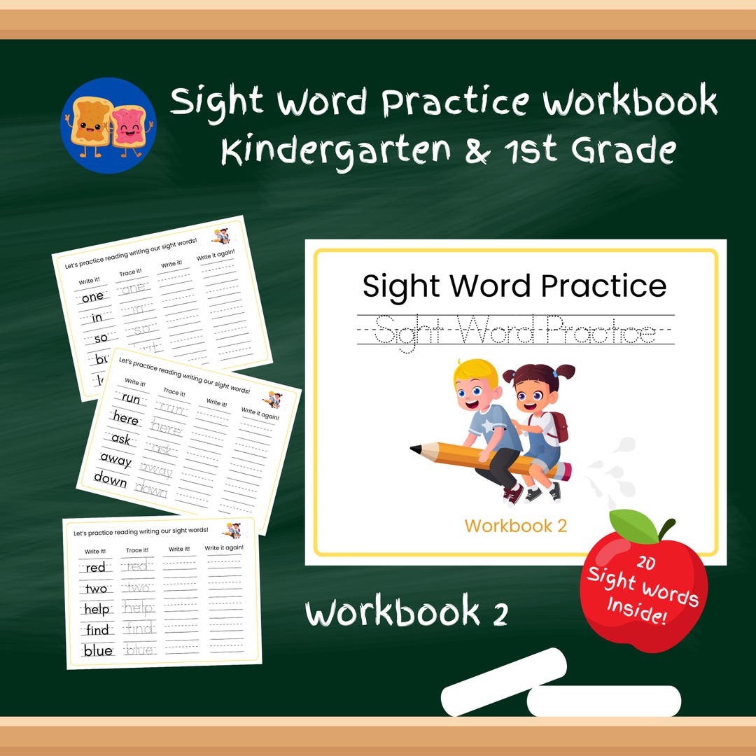 Cahier de pratique des mots à vue 2 | Maternelle/1re année | Tracez ...