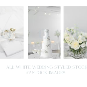 White Wedding Styled Stock Photos