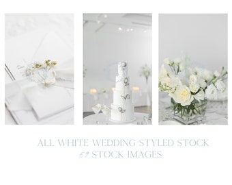White Wedding Styled Stock Photos