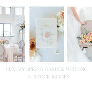Luxury Spring Garden Wedding Stock Photos