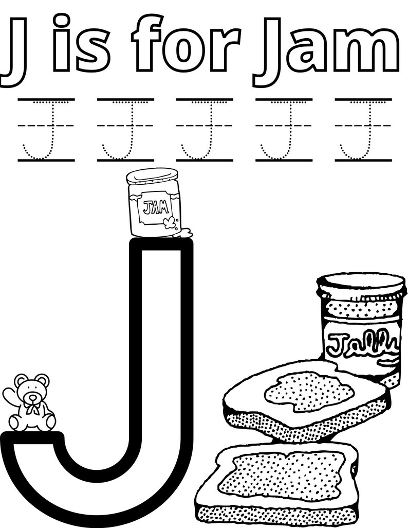 Kids Coloring Book , A to Z , Learning , Printable - Etsy