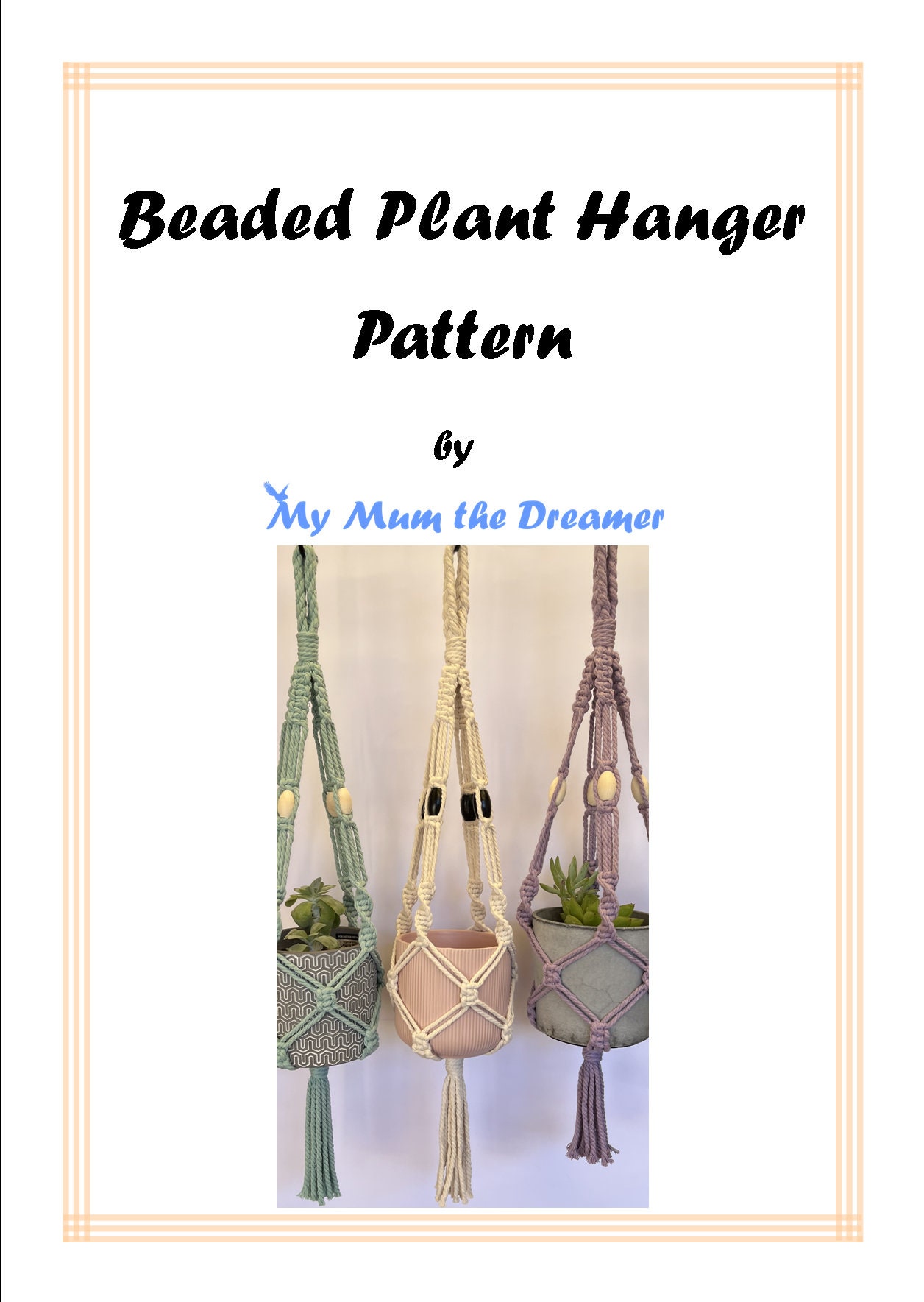 Macrame Plant Hanger Digital PDF Pattern Printable - Etsy