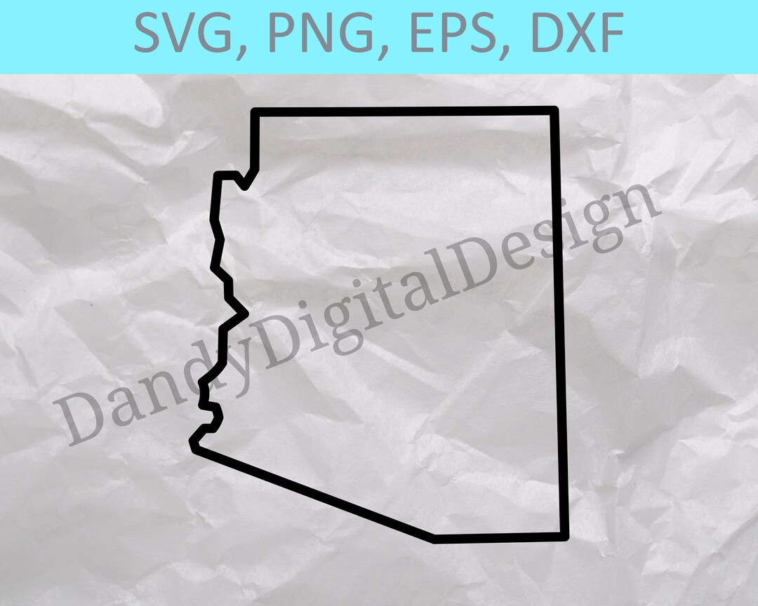 Arizona State Outline SVG AZ Outline SVG State Outline - Etsy