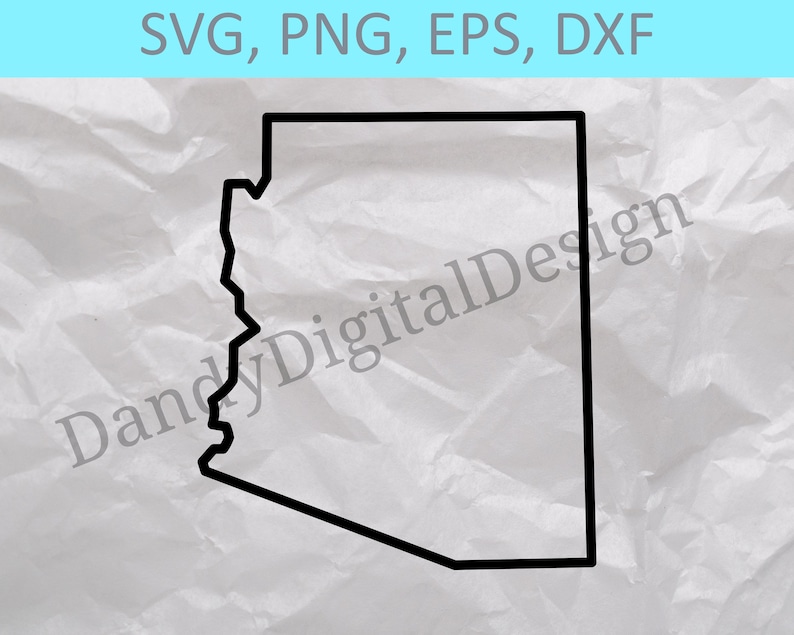 Arizona State Outline SVG, AZ Outline SVG, State Outline, Cricut or ...