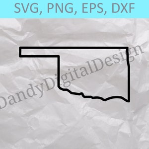 Oklahoma State Outline SVG, OK Outline SVG, State Outline, Cricut ou Silhouette Cut Files