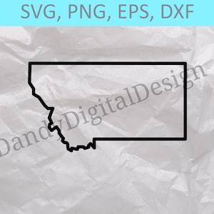 Montana State Outline SVG, MT Outline SVG, State Outline, Cricut or Silhouette Cut Files